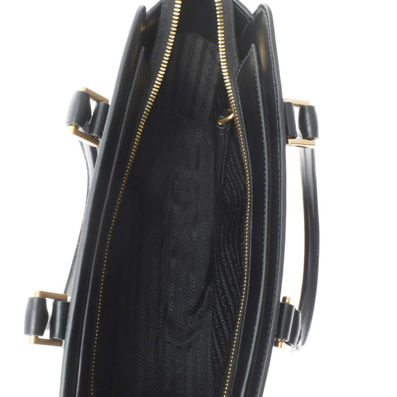 Prada Gold Hardware Saffiano Handbag Black - Picture 9 of 10